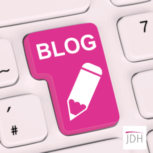Pink Blog Keyboard Key with JD Accountancy and Business Advice Logo